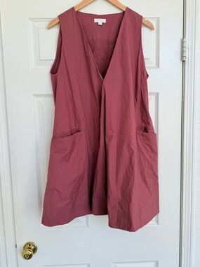 COS Sleeveless A Line Deep V Dress Mauve Pink Size 4
